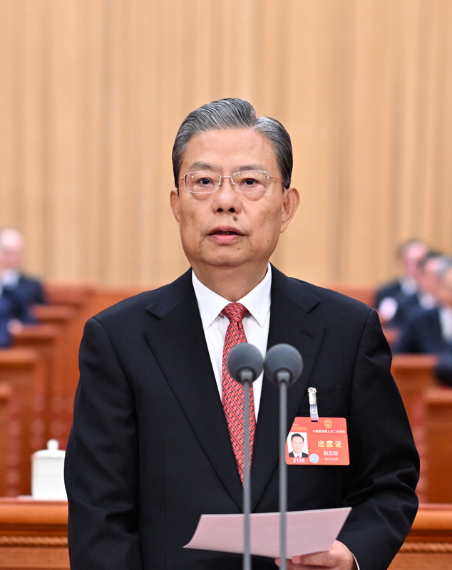 3月5日，第十四届全国人民代表大会第二次会议在北京人民大会堂开幕。赵乐际主持开幕会。.jpg