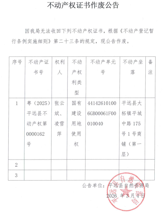 不动产权证书作废公告（张云斌、凌雪萍）.png